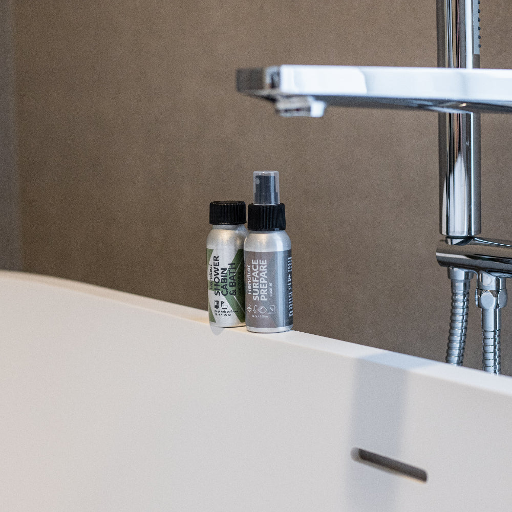 Hendlex Shower Cabin & Bath Set kalkborttagare och keramiskt ytskydd för badrum